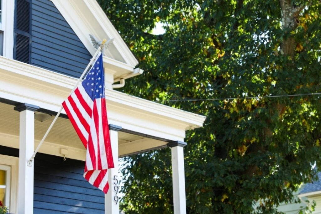 front porch patriotic decor