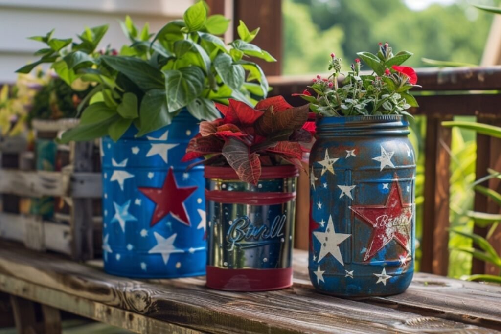 front porch patriotic decor