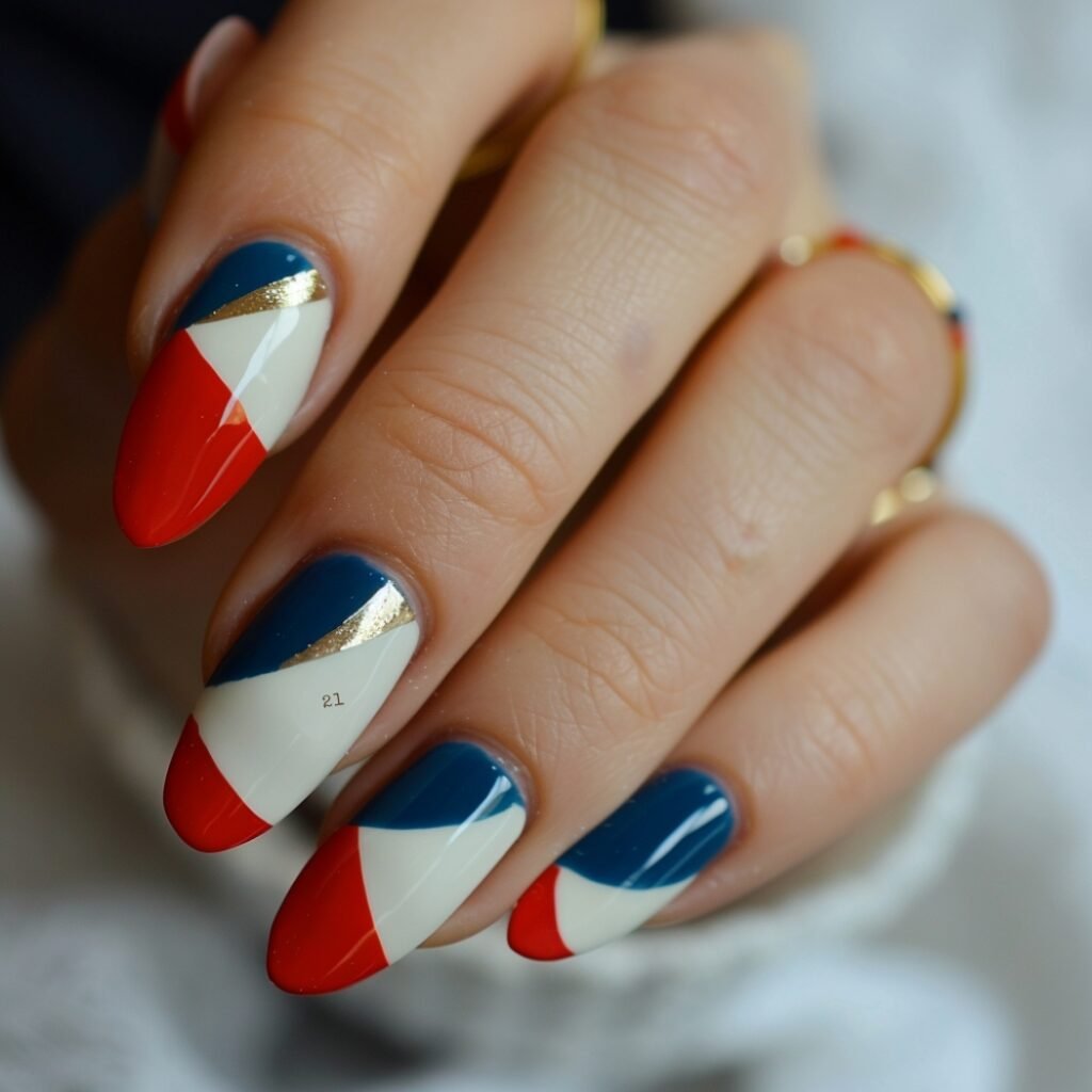 simple labor day nails