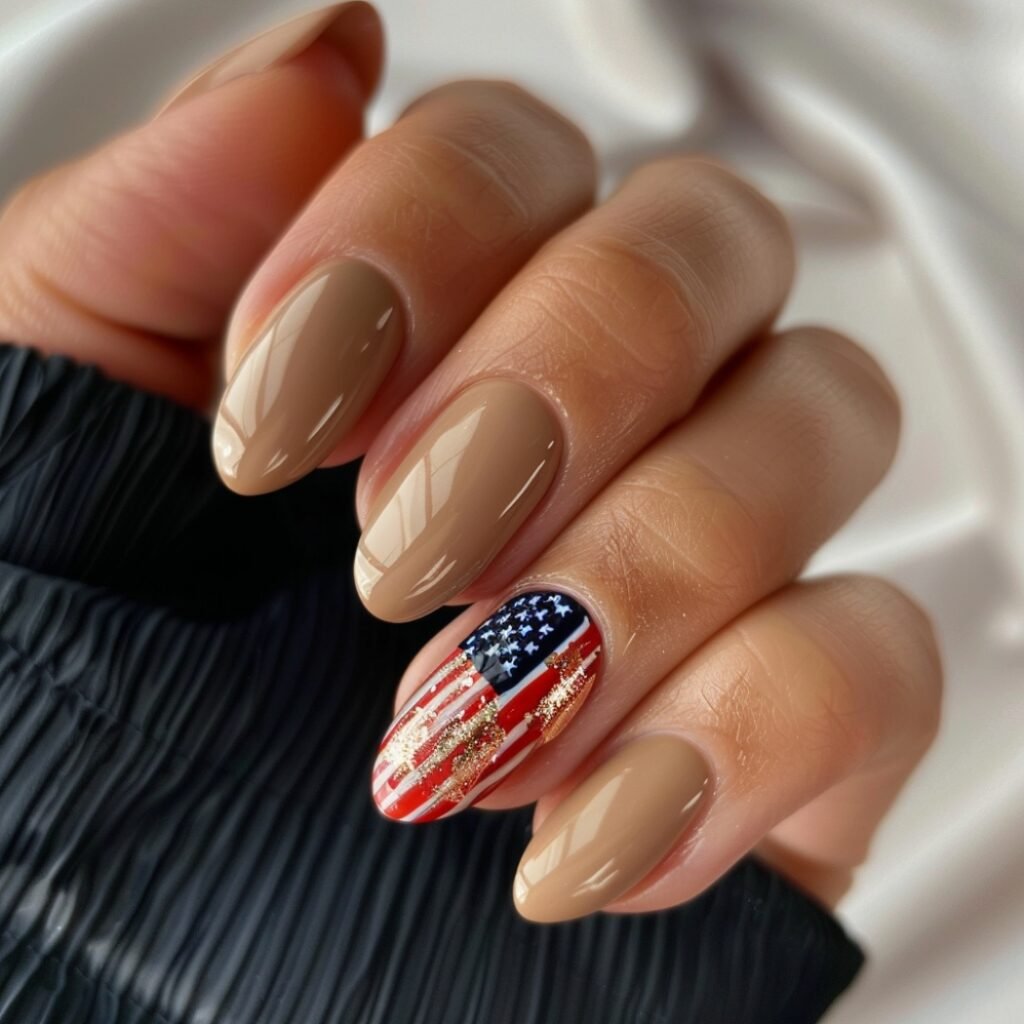 simple labor day nails