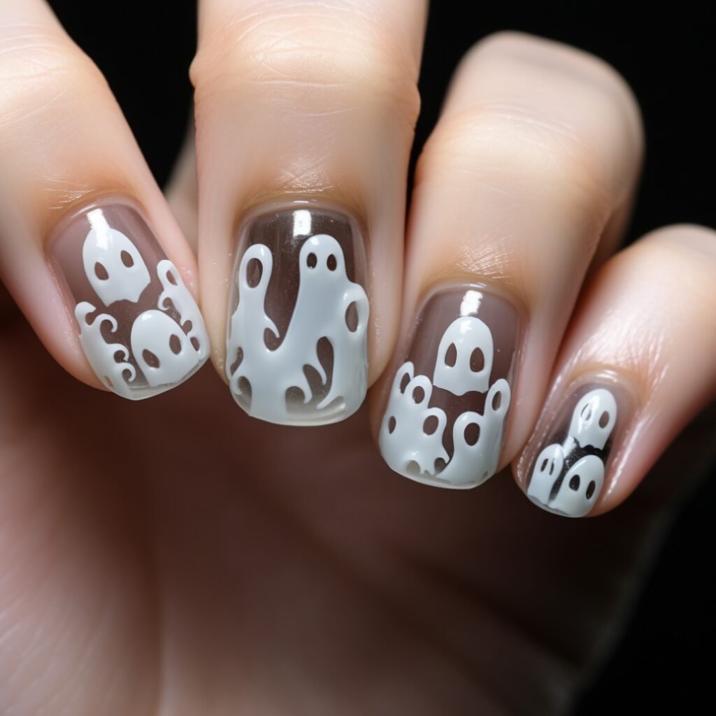 3d halloween acrylic nails