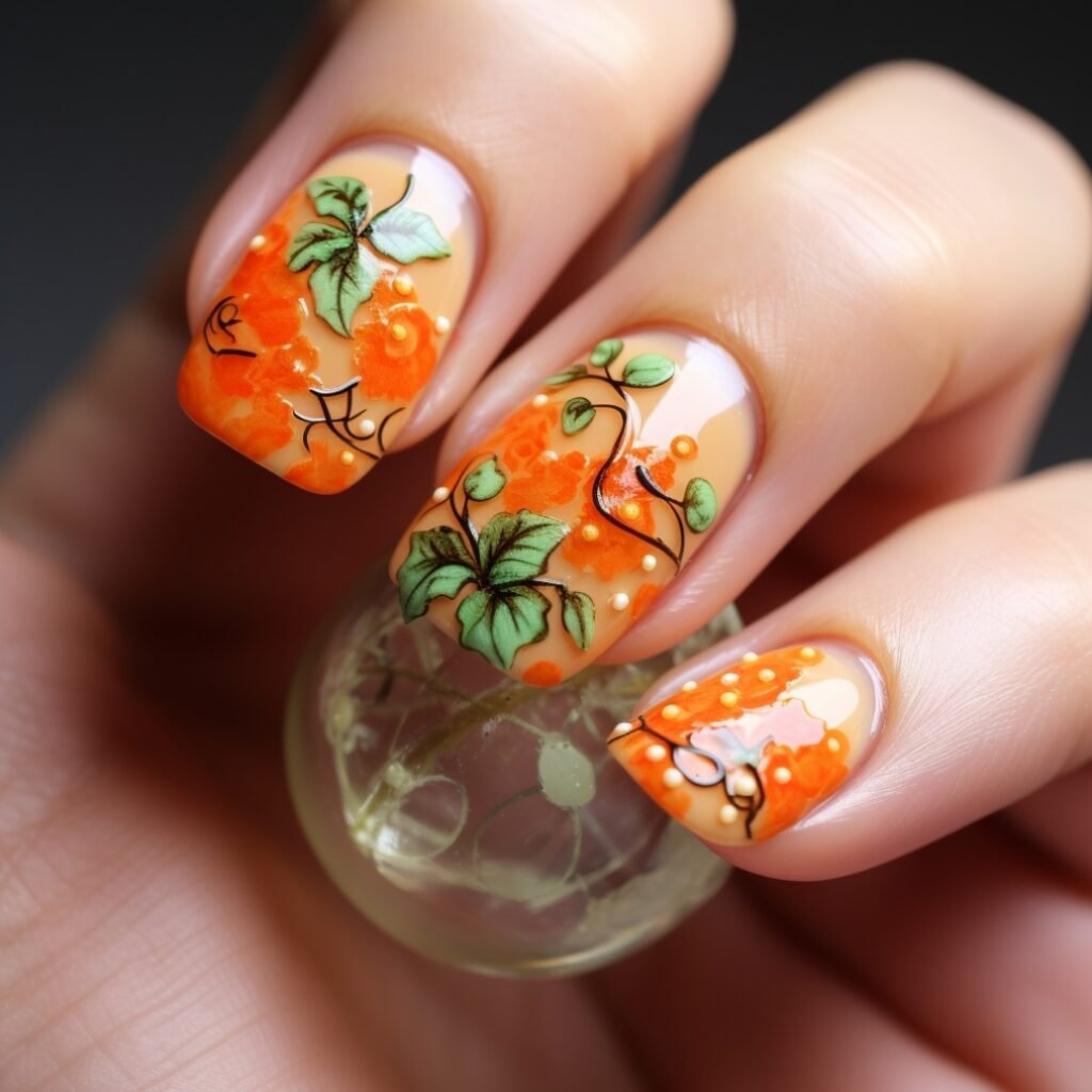 3d halloween acrylic nails