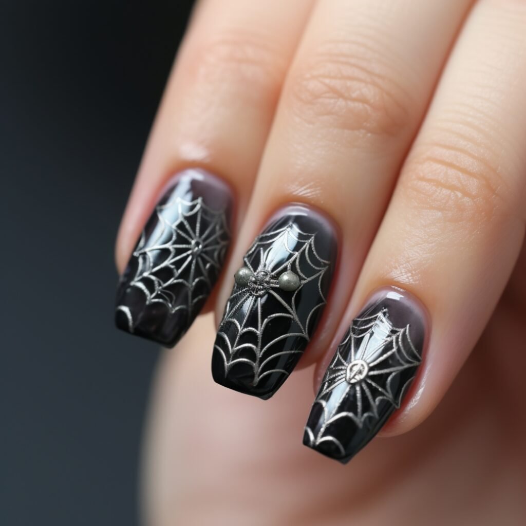 3d halloween acrylic nails