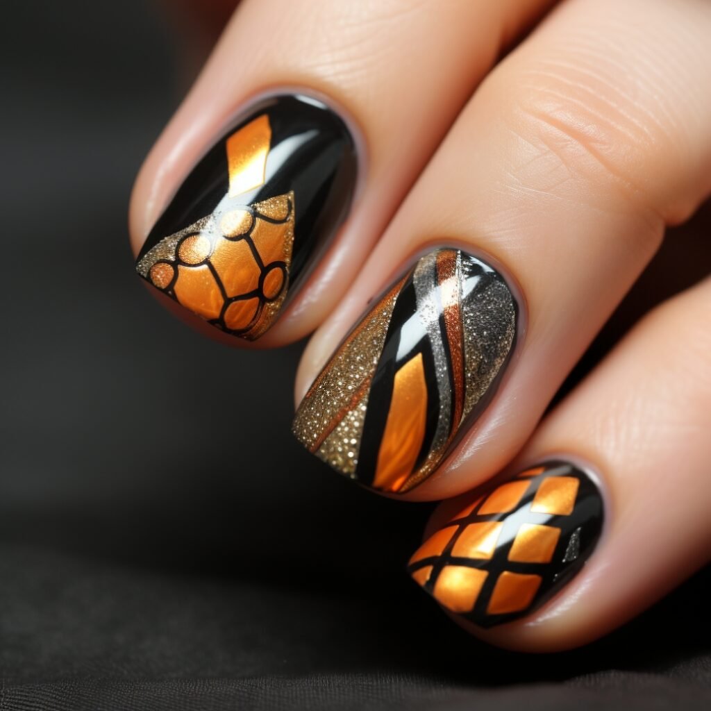 3d pumpkin nail art