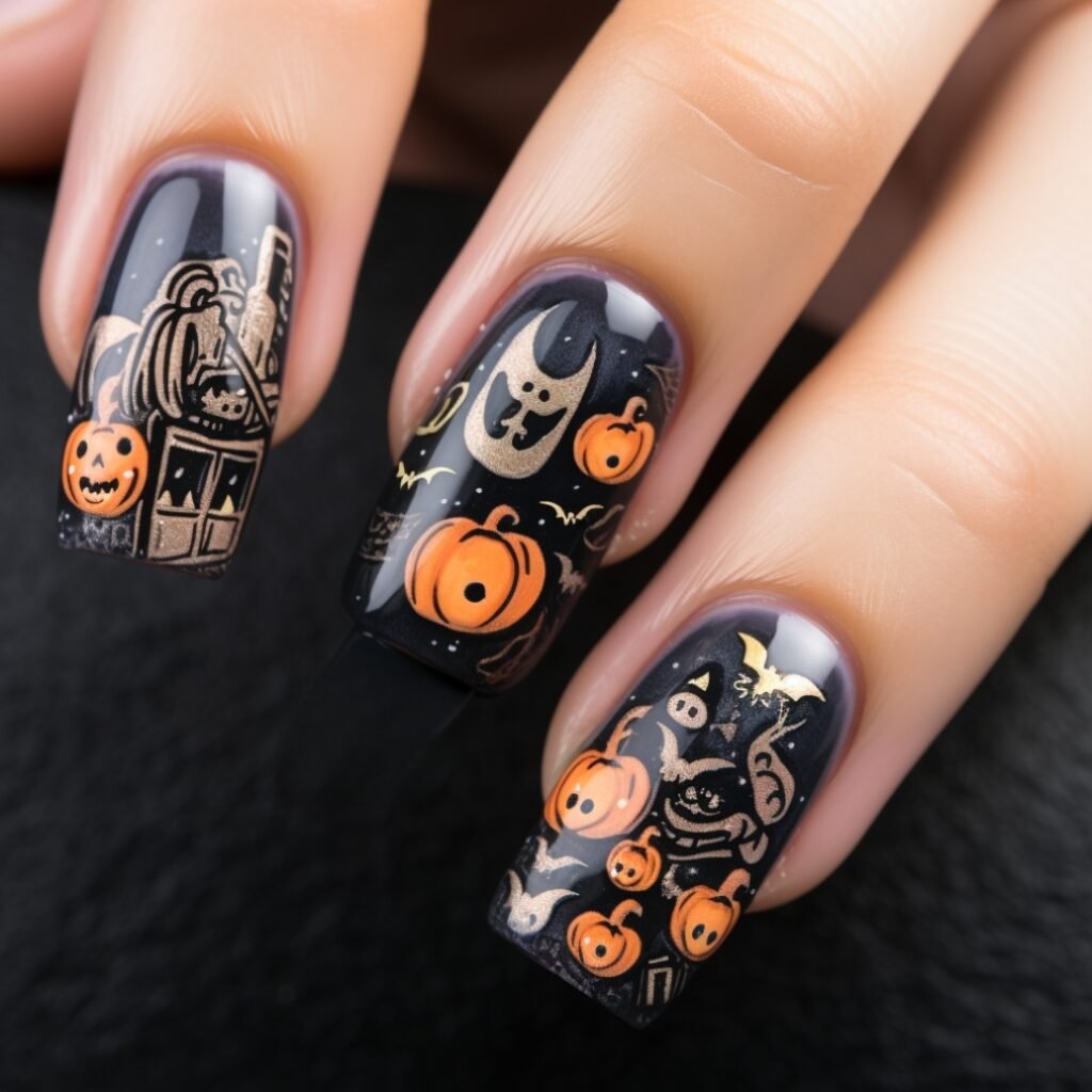 baddie halloween nails