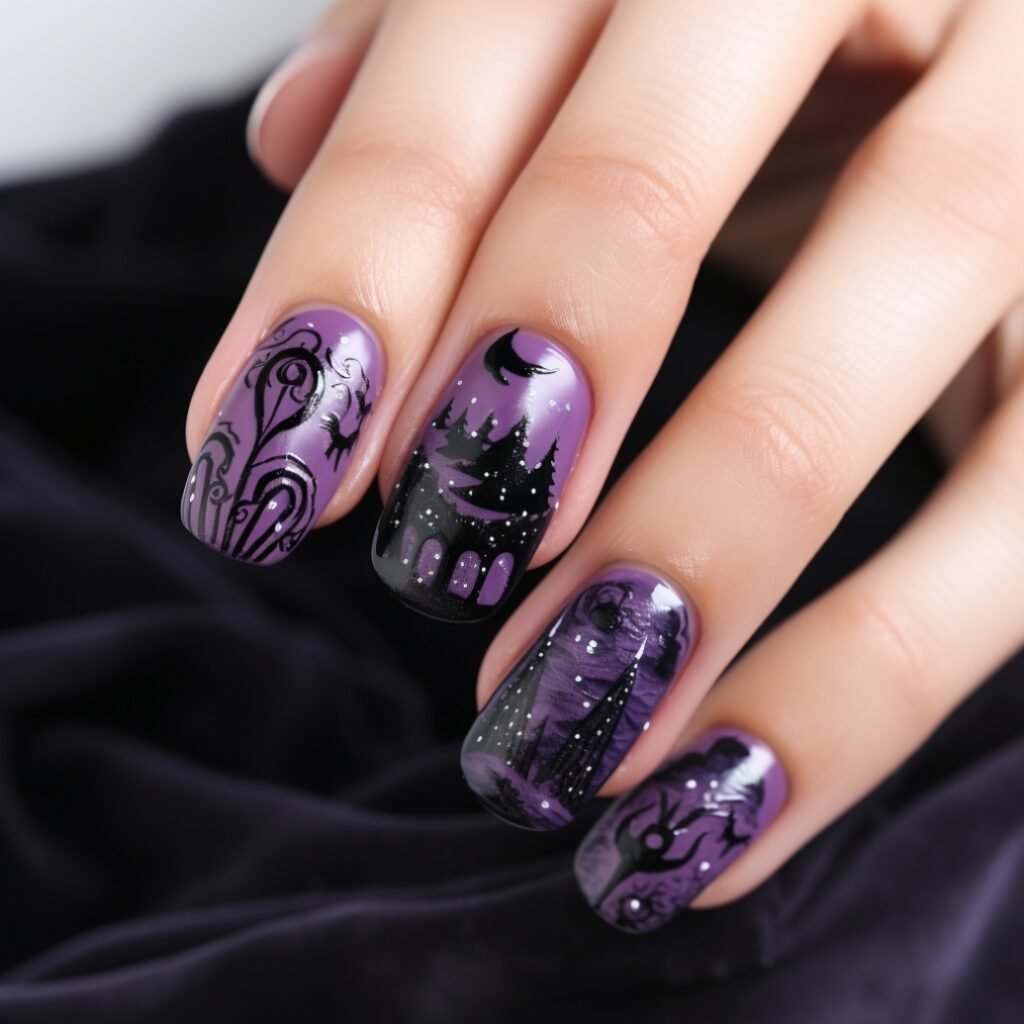 baddie halloween nails