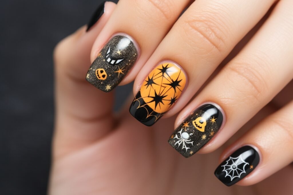 baddie halloween nails