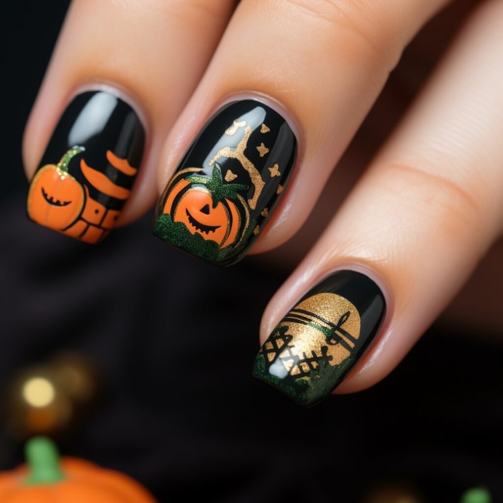 baddie halloween nails