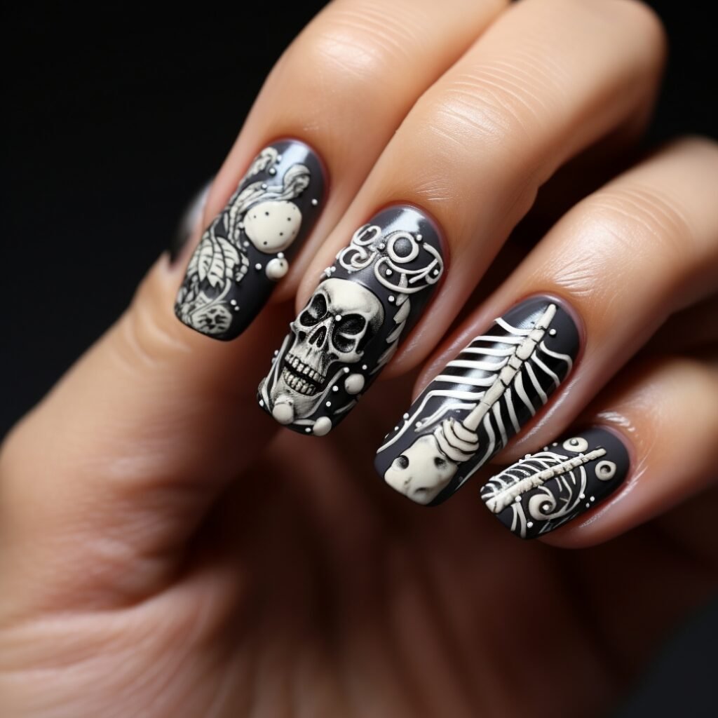 baddie halloween nails