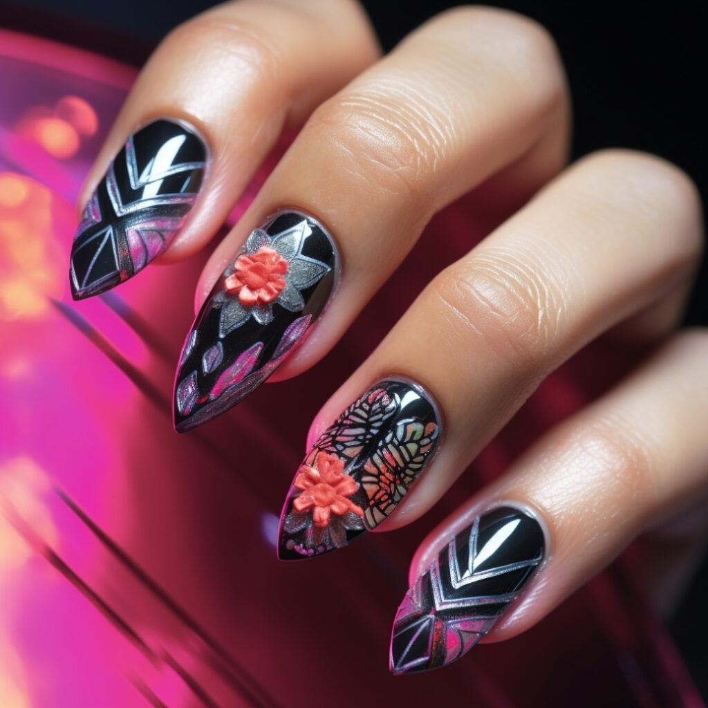 baddie halloween nails