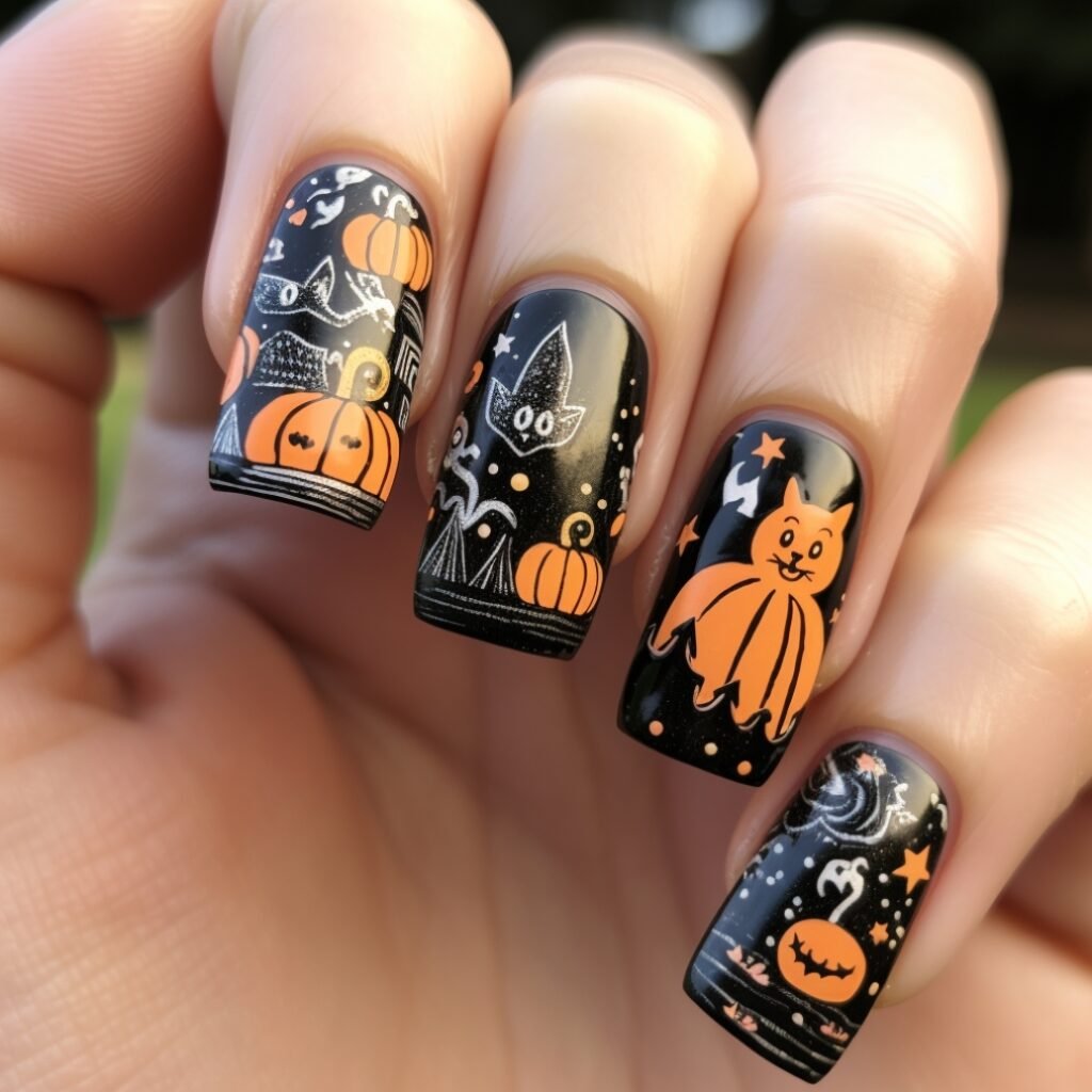 cat nails for halloween