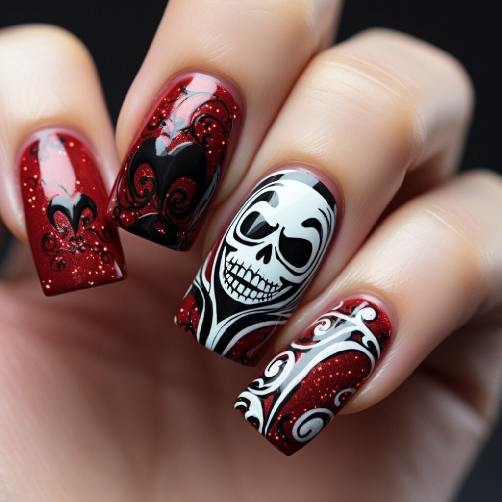 creepy halloween nail designs