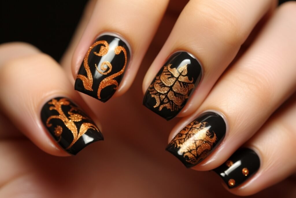 creepy halloween nail designs