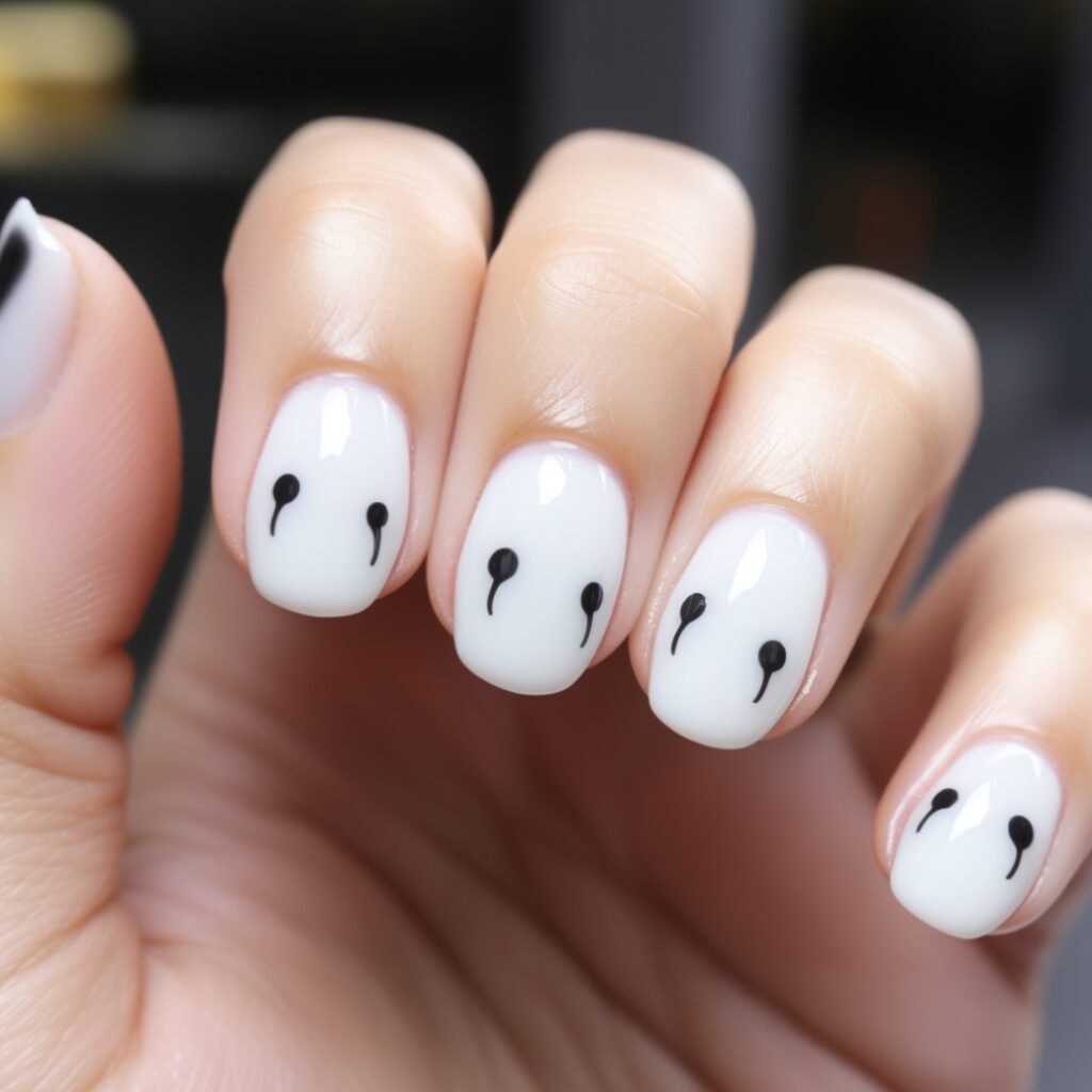 cute simple halloween nails