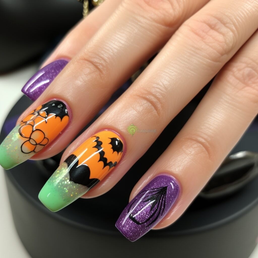 halloween gel nail designs