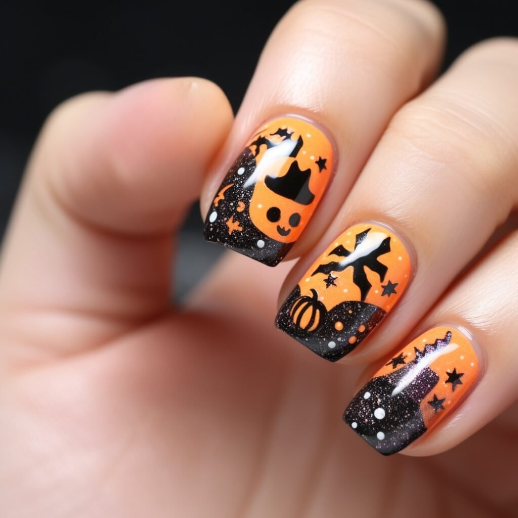 spider nail art