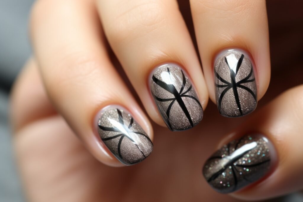 spider nail art