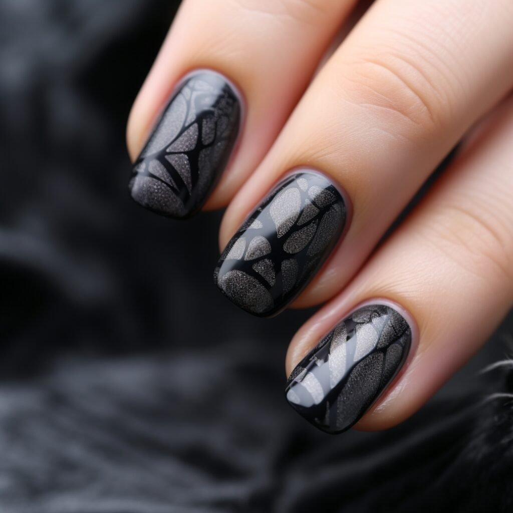 spider nail art