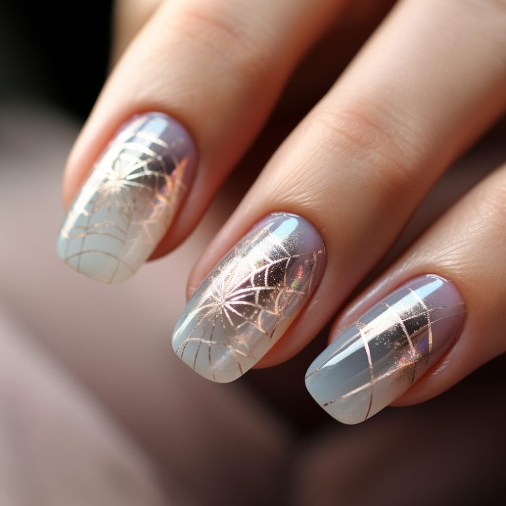 spider nail art