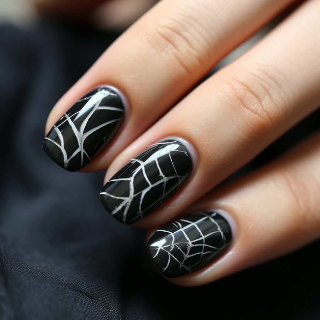 spider nail art