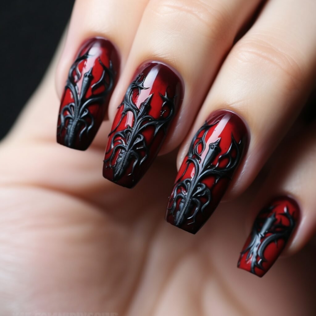 vampire nail designs