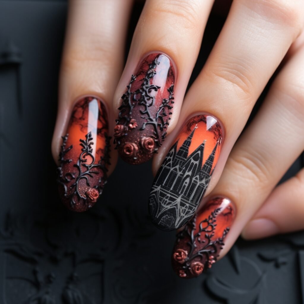 vampire nail designs