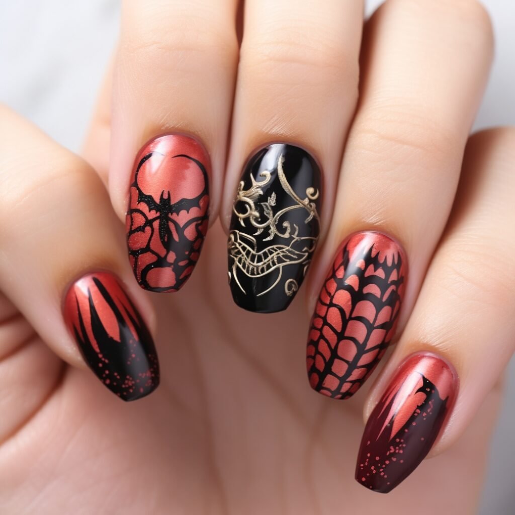 vampire nail designs