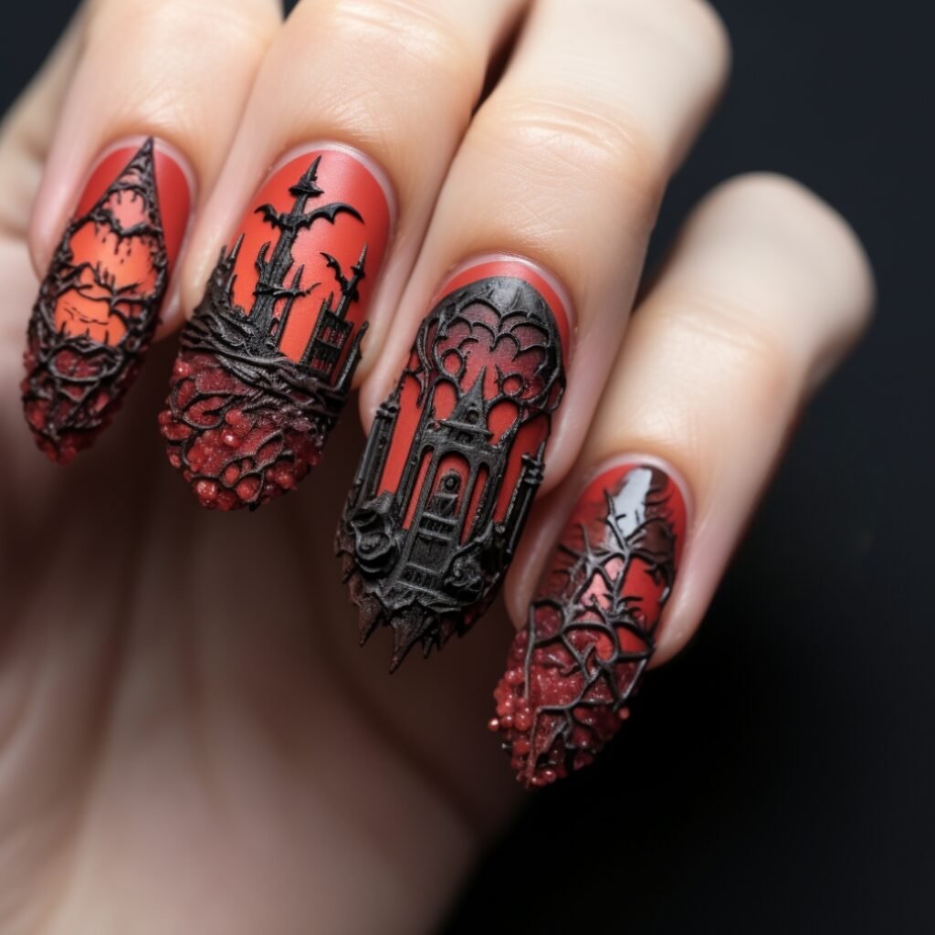 vampire nail designs