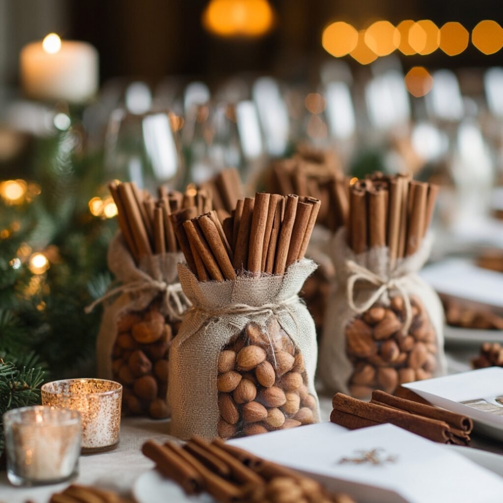 thanksgiving dinner with christmas decorations