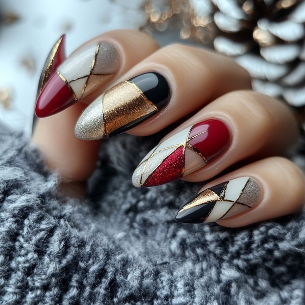 happy new year nail art