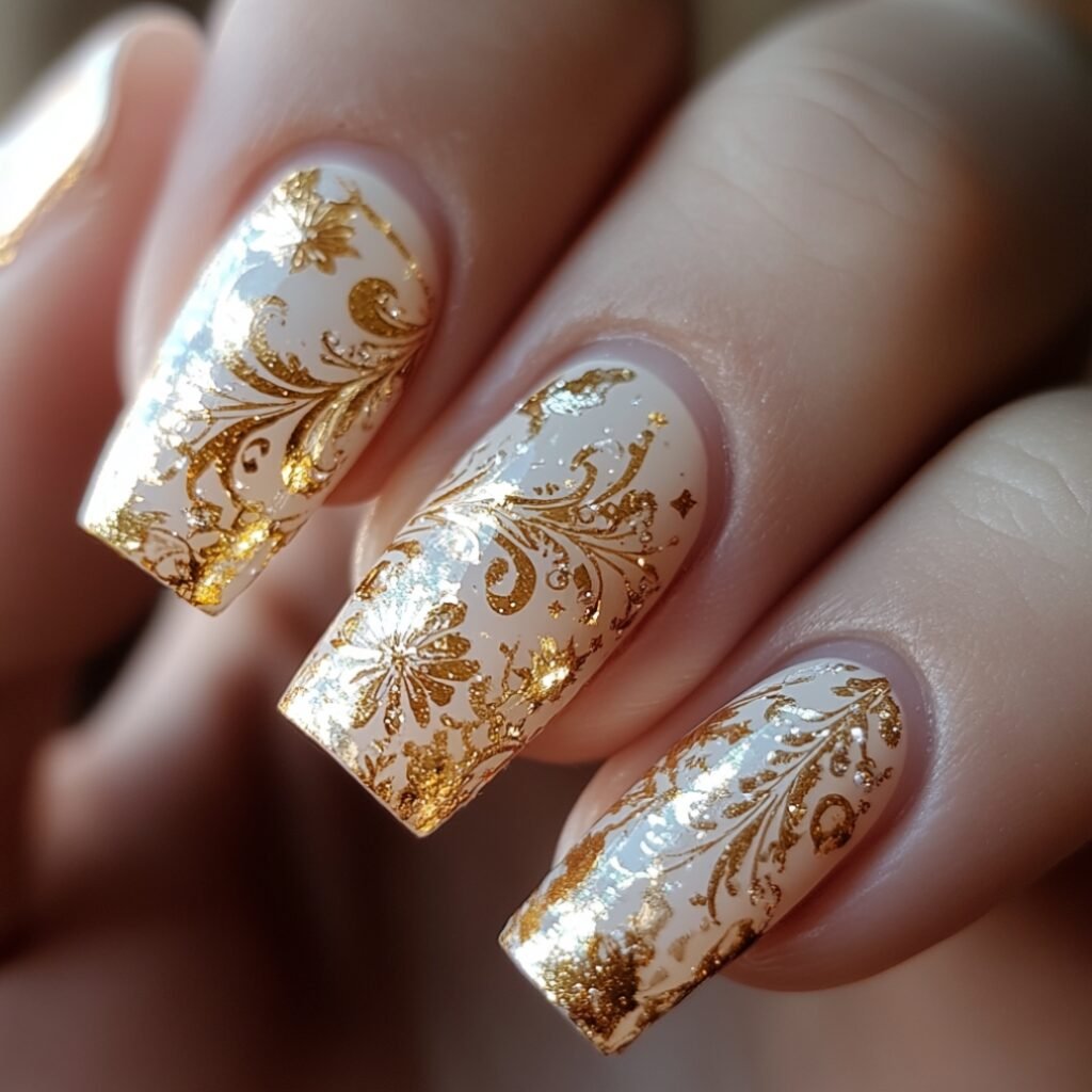 happy new year nail art