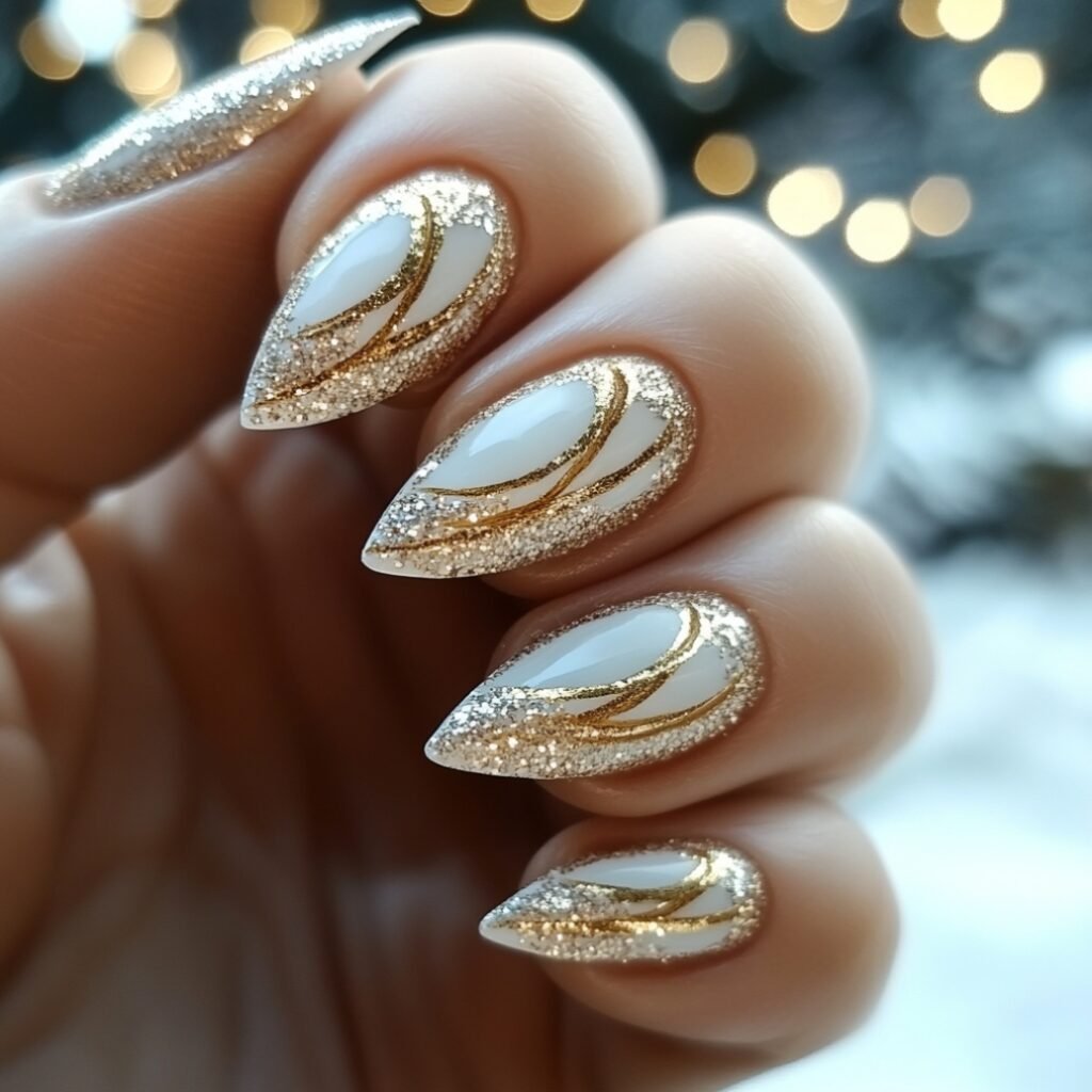 happy new year nail art