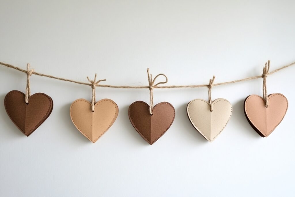 neutral valentine's day decor