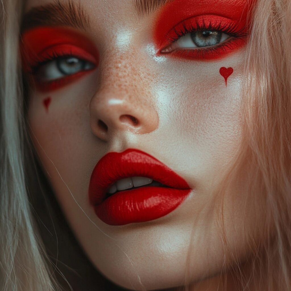 creative valentine's makeup look