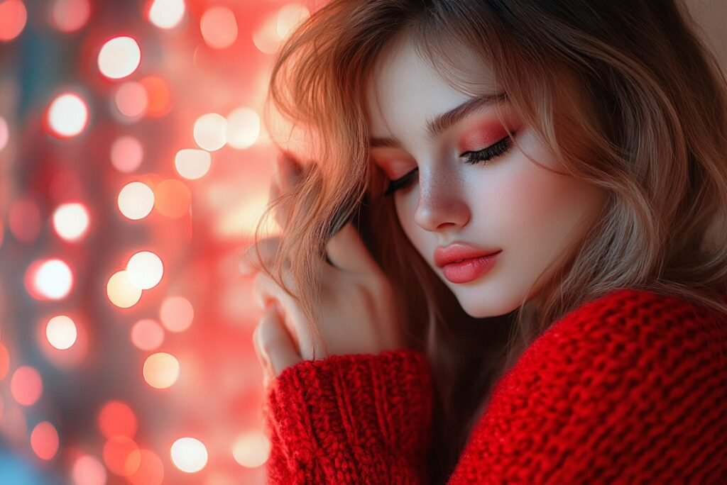 creative valentine's makeup look