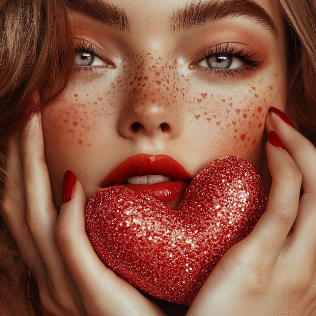 creative valentine's makeup look