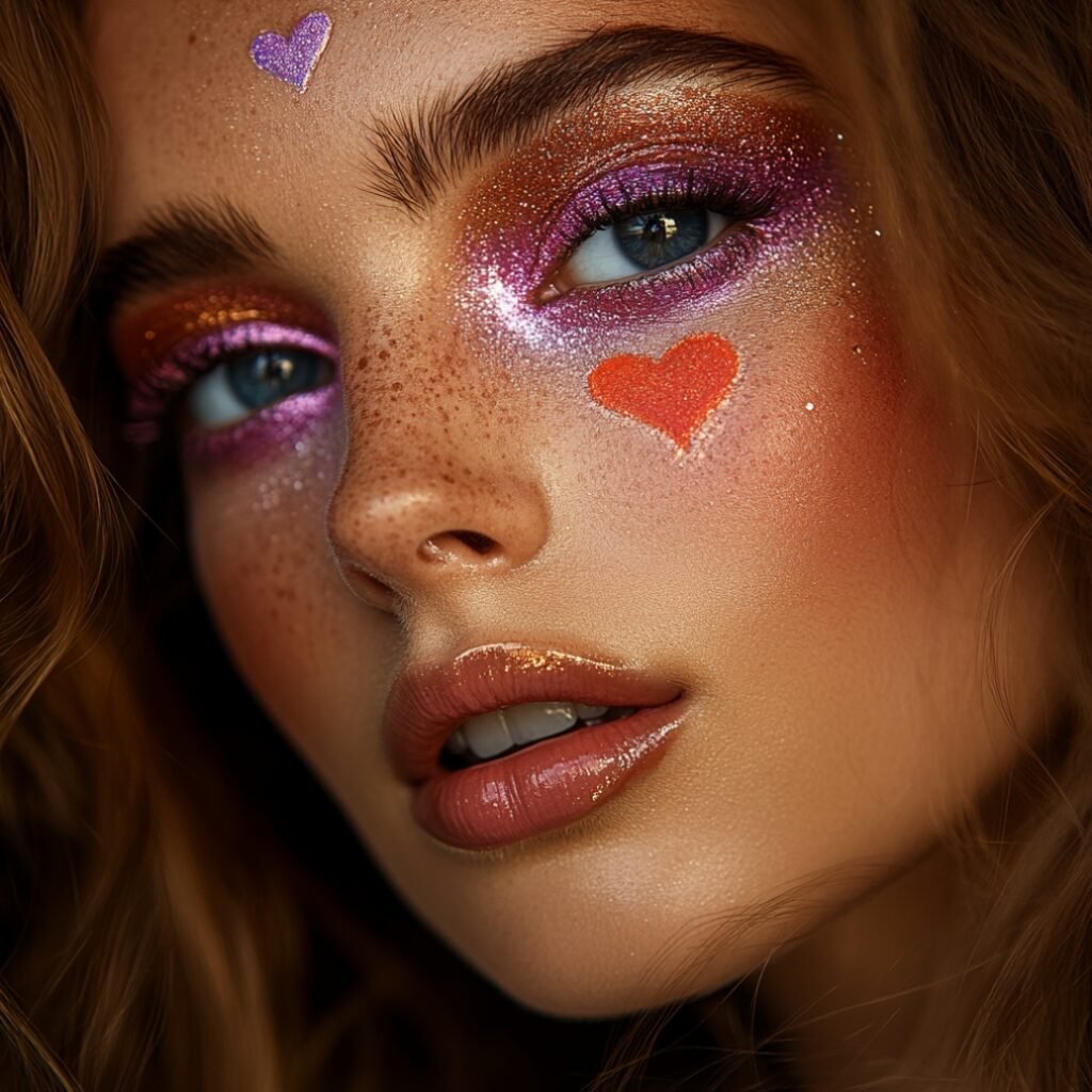 creative valentine's makeup look