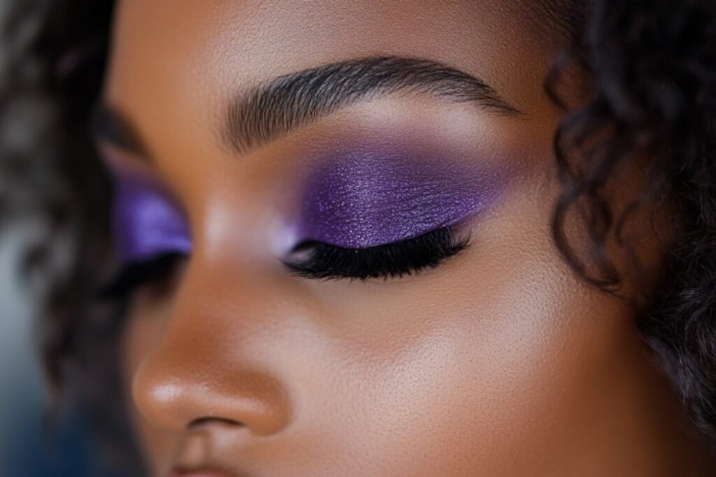 purple valentine's day makeup