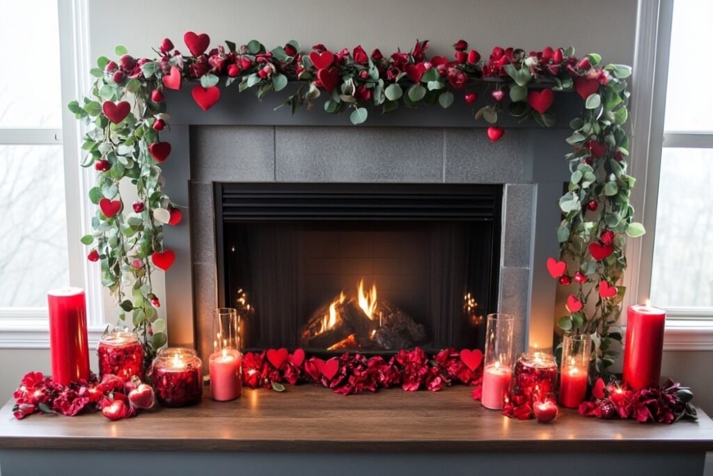 Valentine Mantel Decor Ideas: Top Romantic, Rustic, and Modern Designs 2 valentine mantel decor ideas