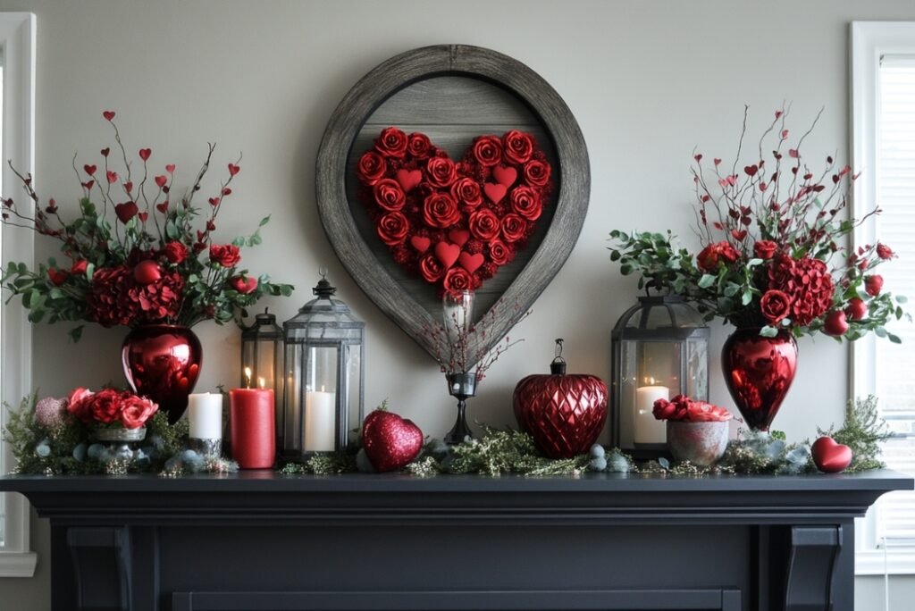 Valentine Mantel Decor Ideas: Top Romantic, Rustic, and Modern Designs 17 valentine mantel decor ideas