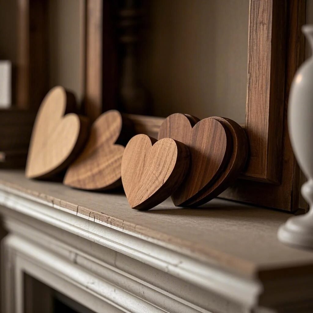 wooden valentine decorations