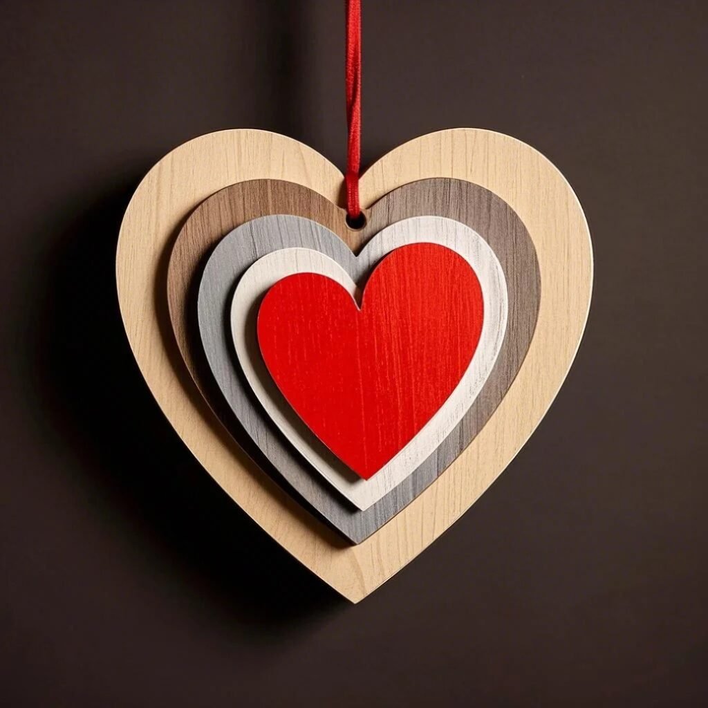 wooden valentine decorations