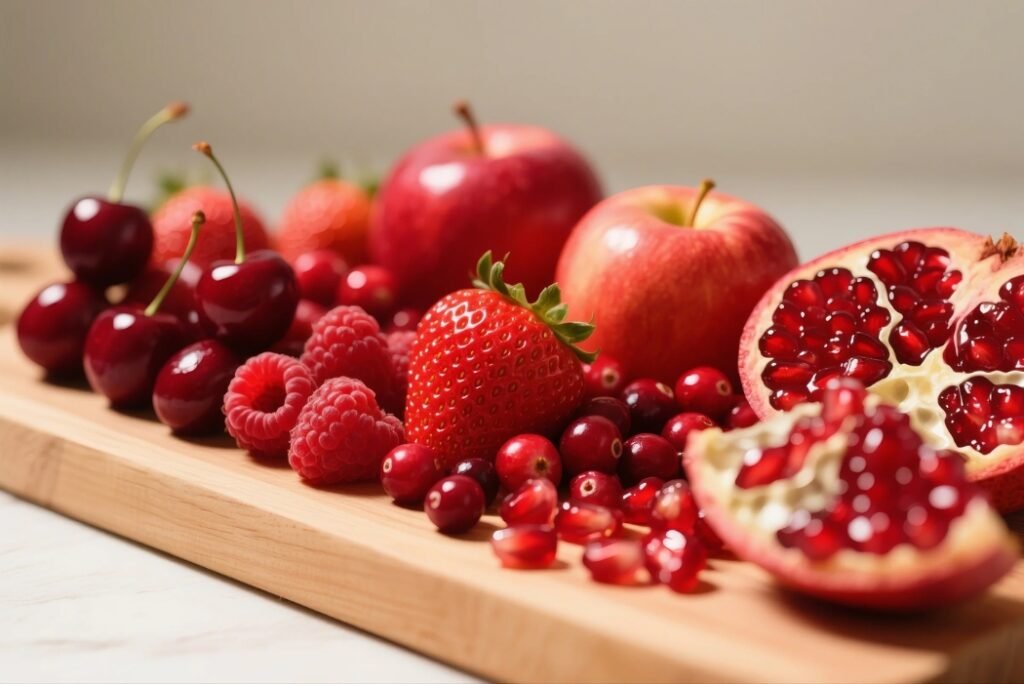 red white and blue fruits