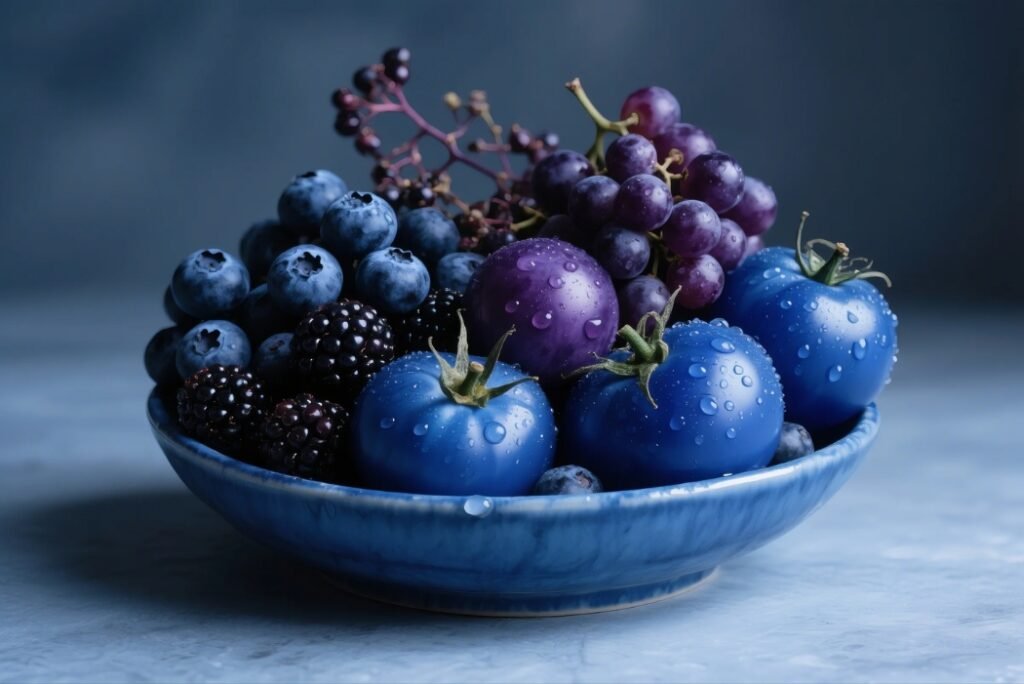 red white and blue fruits