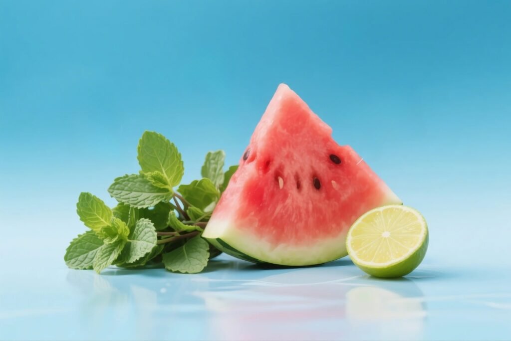 watermelon salad with mint and lime