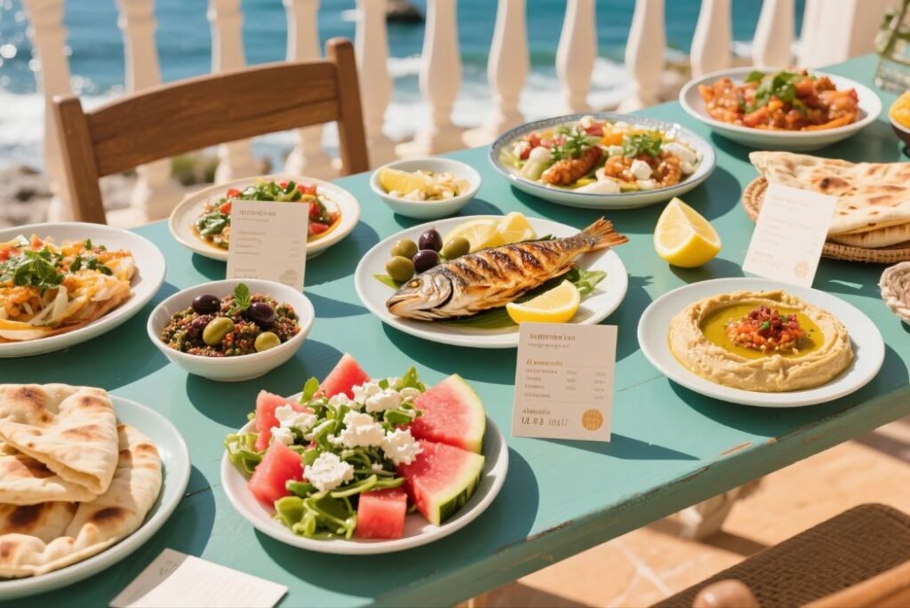 watermelon with feta and basil