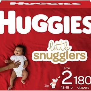 Baby Diapers Size 2, 180 Ct, Huggies Little Snugglers