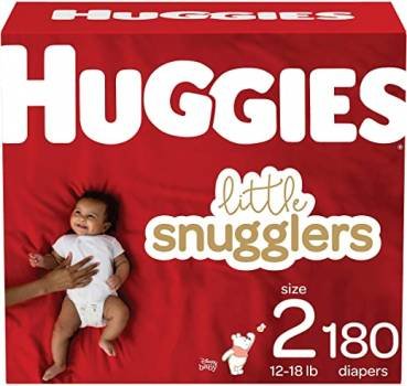 Baby Diapers Size 2, 180 Ct, Huggies Little Snugglers