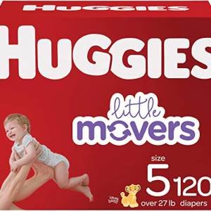 Baby Diapers Size 5, 120 Ct, Huggies Little Movers