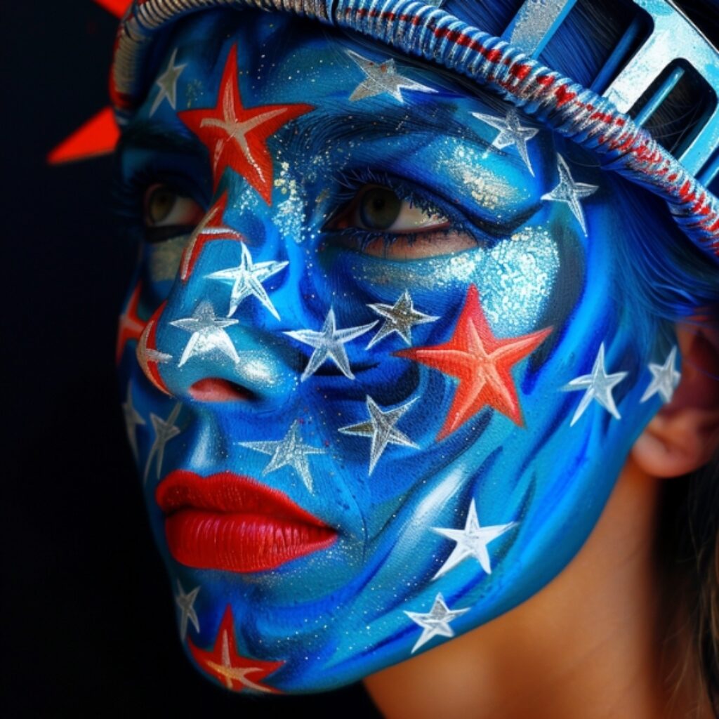 4th of july face paint ideas